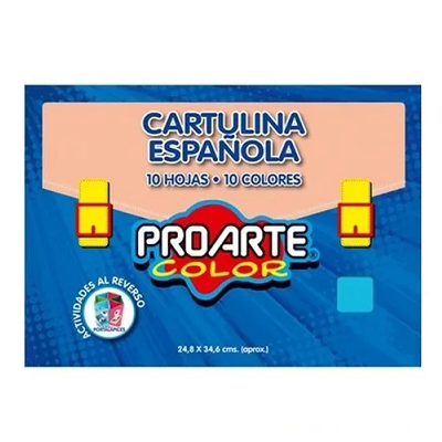 Carpeta Con Papel Cartulina Española 10 Colores 10 Laminas Murano