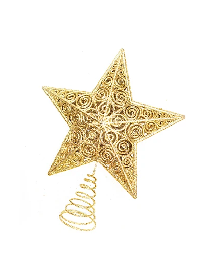 Estrella Navideña Dorada 23X19 cm x 1 Uni.