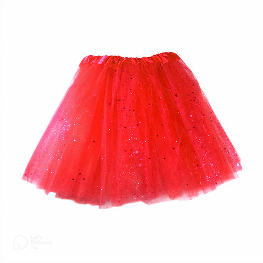 Falda Tutú Roja Escarcha X 1 Uni