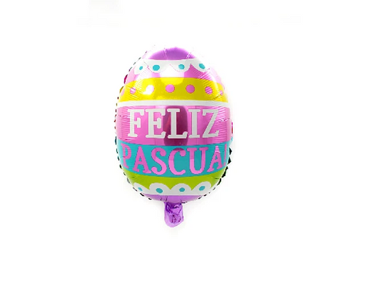 Globo Metálico Huevo Feliz Pascua X 1 Uni