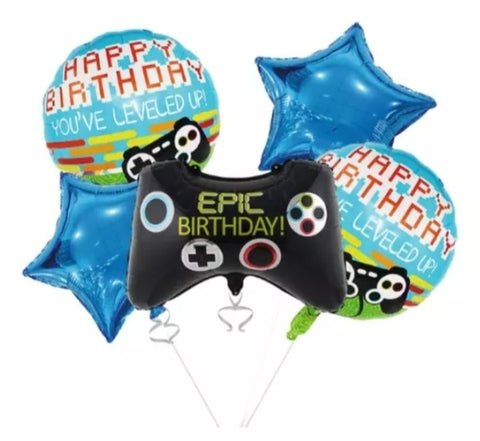 Set 5 Globos Gamer x 1 Uni.