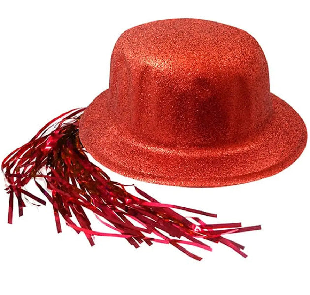 Gorro Glitter con Pelo Rojo