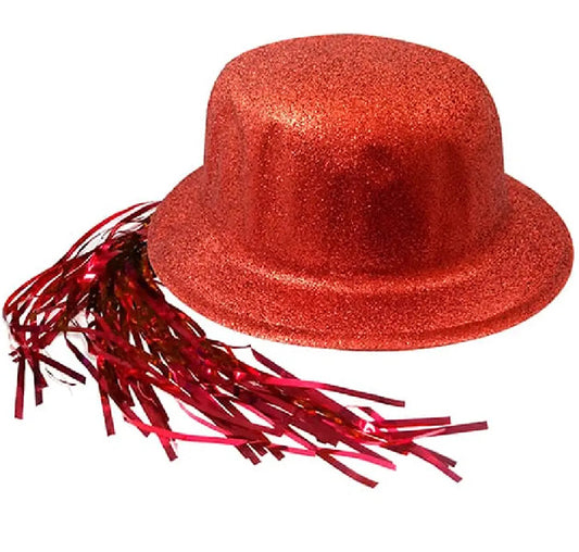 Gorro Glitter con Pelo Rojo