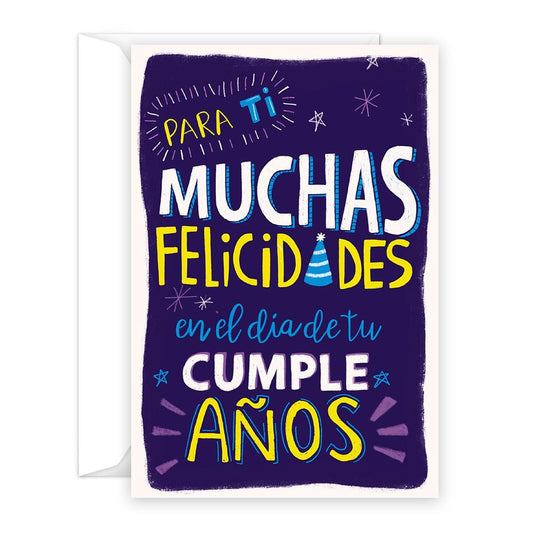 Tarjeta Muchas Felicidades en tu Cumpleños