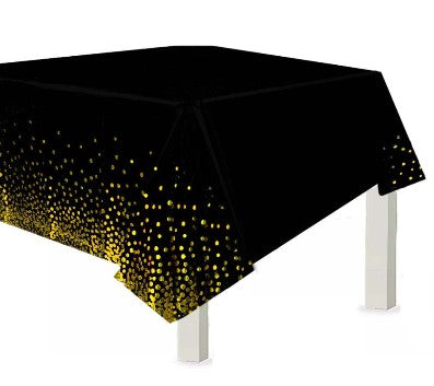 Mantel Metálico Negro/Dorado X 1 Uni