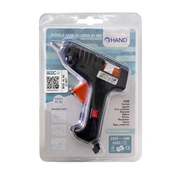 Pistola de Silicona 10 W, Para Barra 7 MM Hand